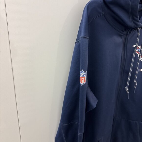 Nike Dri Fit Tennessee Titans Sideline On Field Full Zip Hoodie Men’s Sz S Navy - Picture 3 of 10